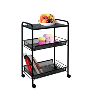 ЛАДЬЯ 33КС, этажерка/тележка, 3 яруса, 45х30 см, черный