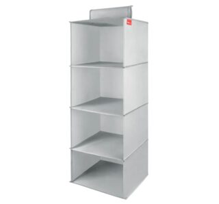 СЕЙРА, подвесной органайзер, 4 полки 30х30х84 см, серый