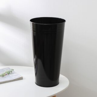 Вазон без ручек, 9 л, h=39 см, нерж. сталь, чёрный