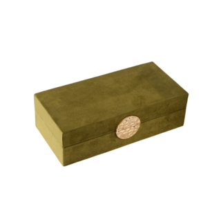 ЯДРО, шкатулка, текстиль, 12х25х7,8 см, зеленый