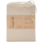 ЧИСТЫЙ ХЛОПОК, комплект постельного белья, 1,5 сп, поплин, молочный