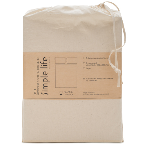 ЧИСТЫЙ ХЛОПОК, комплект постельного белья, евро, поплин, натуральный ЧИСТЫЙ ХЛОПОК, комплект постельного белья, евро, поплин, натуральный