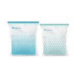 ПАТЕРРА, набор пакетов для заморозки, 30 шт, 5 л и 7 л, геометрия/голубой