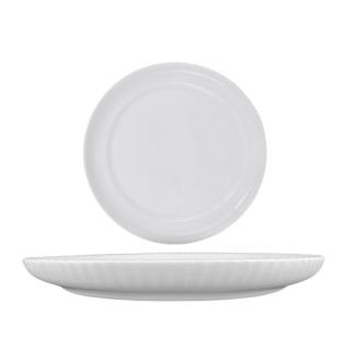 ОПАЛ Вертикаль, тарелка обеденная, рифленый, 25,5 см, белый