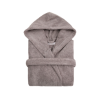 СОФТ МИСТ, халат махровый с капюшоном, женский, р 46, светло-серый