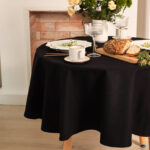 КИТЧЕН, скатерть круглая, 146 см, черный