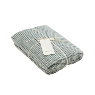 ВАФФЛ, плед, 130х180 см, зеленый, клетка