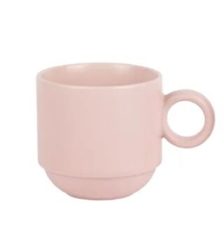 ЭЛЕГАНТ, кружка, фарфор, 325 мл, розовый