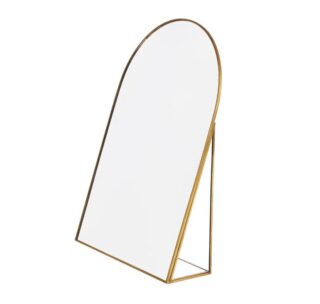 КОБО, зеркало декоративное, овальное, металл, 6x30 см, золотистый