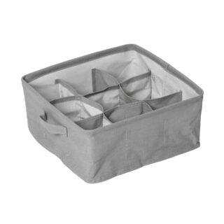 ЛА ДОМ, органайзер для хранения белья, 9 ячеек, 28х28х11 см, серый