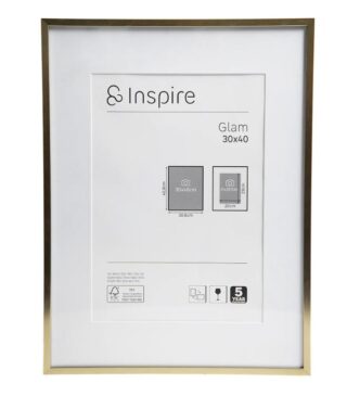 ГЛЭМ БРАСС, рамка, 30х40 см, алюминий, золото