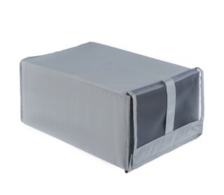 ШВЕЦИЯ, короб для обуви складной на молнии, 34х22х16 см, серый