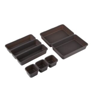 СТАНДАРТ, набор органайзеров для ящика, 8 предметов, серый