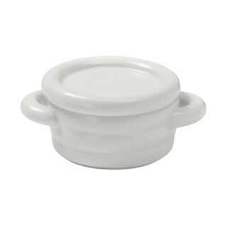 ЗЕФИР, горшочек для запекания с ручками и крышкой, 250 мл, белый