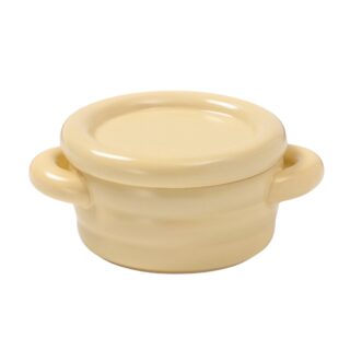 ЗЕФИР, горшочек для запекания с ручками и крышкой, 250 мл, желтый