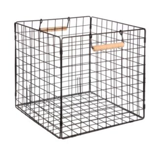 ФОРА СТОР, корзина квадратная, 28х28х28 см, черный