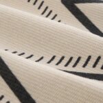 БОХО, ковер, с кисточками, 60х180 см, бежевый, геометрия