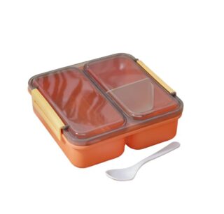 ТЕЙКИТ, контейнер для еды, ланчбокс, 2 отделения, 1200 мл, оранжевый