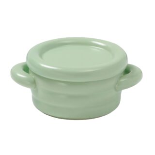 ЗЕФИР, горшочек для запекания с ручками и крышкой, 250 мл, зеленый