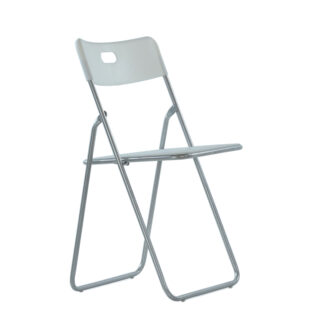 ФОЛД, стул складной, металлокаркас, белый
