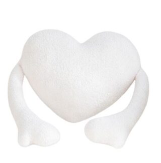 СЕРДЦЕ, подушка, плюш, 40х50 см, белый