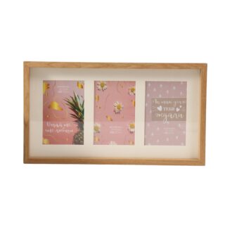 КЛИО, фоторамка на 3 фото 10х15 см, натуральный