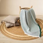 ВАФФЛ, плед, 130х180 см, зеленый, клетка