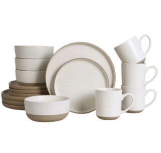 ЛАТТЕ, обеденный сервиз, 16 предметов,  керамика, белый