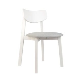 ВЕГА, стул из массива березы, мягкое сидение, белый/сильвер
