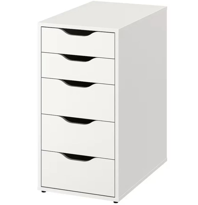 ИНГАР, тумба с 5 ящиками, белый, М ИНГАР, тумба с 5 ящиками, белый, М