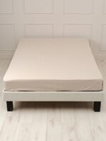 ЙЕРРНА, простыня на резинке, 140х200см, серо-бежевый, перкаль