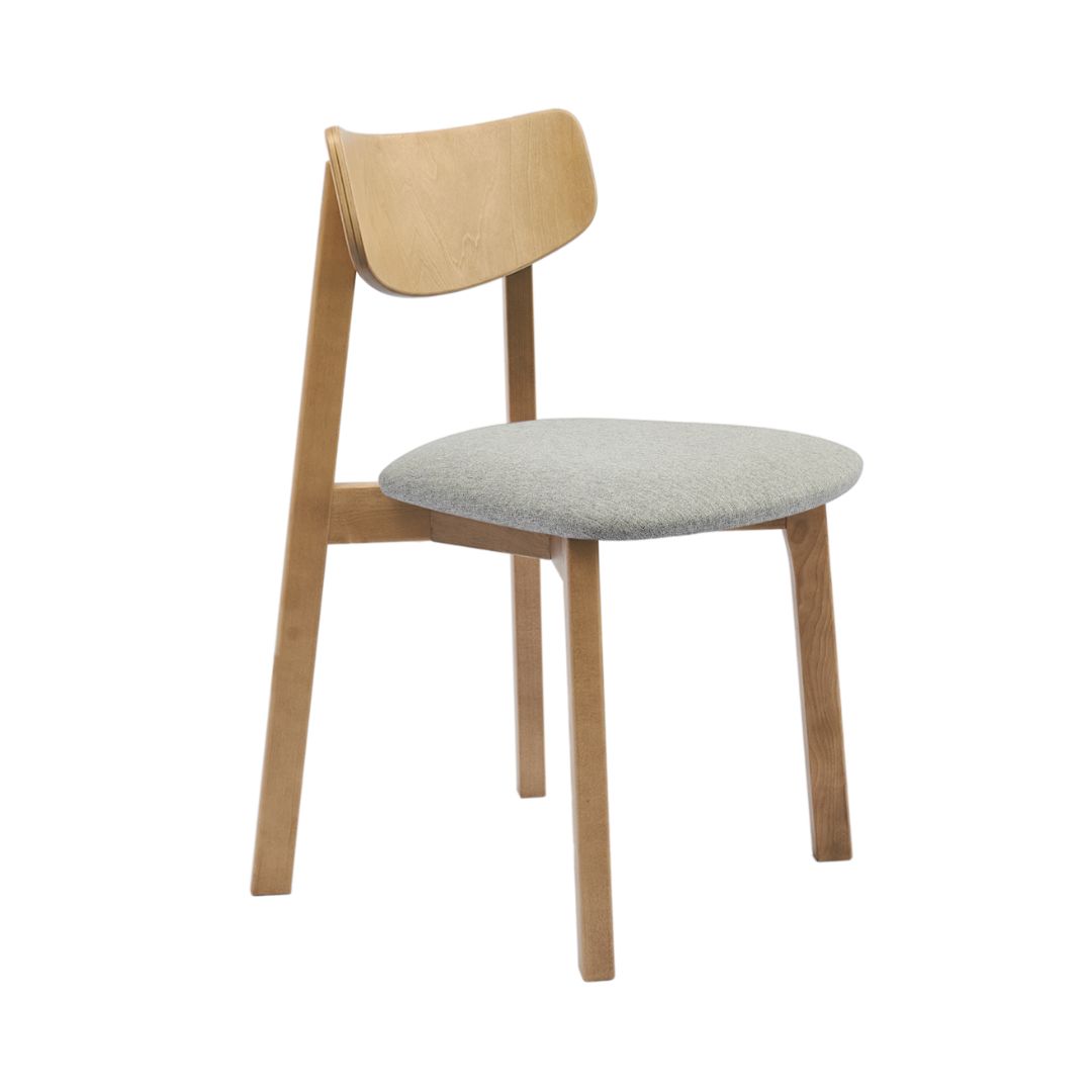 ВЕГА, стул из массива березы, мягкое сидение, дуб/сильвер ВЕГА, стул из массива березы, мягкое сидение, дуб/сильвер