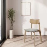 ВЕГА, стул из массива березы, мягкое сидение, дуб/сильвер