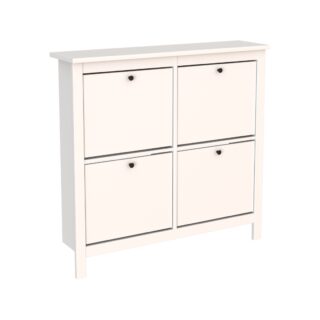 САГА, тумба для обуви, 4 двери, 113х108 см, белый