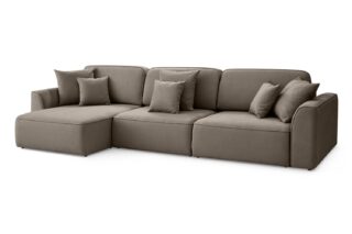 СИЭТЛ 351, угловой диван-кровать, серо-коричневый, М7