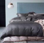 ТЕНСЕЛЬ, комплект постельного белья, евро, тенсель, серый