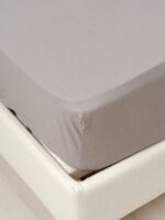 ЙЕРРНА, простыня на резинке, 140х200см, кварц, перкаль