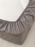 ЙЕРРНА, простыня на резинке, 140х200см, кварц, перкаль