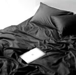 ТЕНСЕЛЬ, комплект постельного белья, евро, тенсель, чёрный