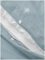 ЙЕРРНА, пододеяльник и 2 наволочки, 200х200/50х70см, принт, серо-голубой, перкаль