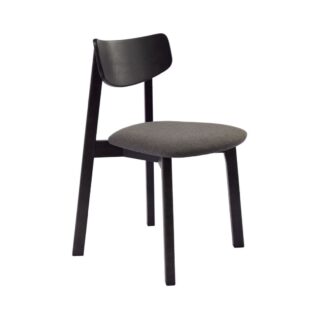 ВЕГА, стул из массива березы, мягкое сидение, черный/грей