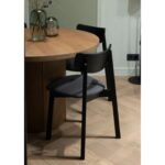 ВЕГА, стул из массива березы, мягкое сидение, черный/грей