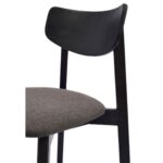 ВЕГА, стул из массива березы, мягкое сидение, черный/грей