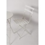 БИСТРО, комплект складной садовой мебели, 1 стол, 2 стула, белый, М