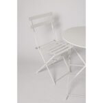 БИСТРО, комплект складной садовой мебели, 1 стол, 2 стула, белый, М
