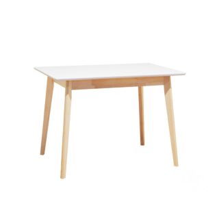 СКАНДИНАВИЯ, стол раздвижной, 105/138х70 см, белый/натуральный