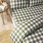 ПРОВАНС, комплект постельного белья, евро, 100% хлопок, зеленая клетка