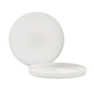 СНОУ, набор тарелок, 26 см, 2 шт, фарфор, белый