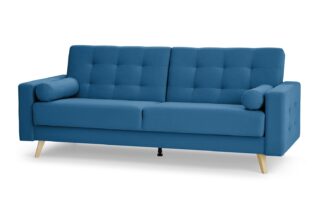 СКАНДИКА Норман, диван-кровать, синий, велюр, М2