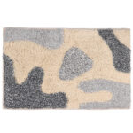 ИНДИЯ, коврик для ванной, 40x60 см, хлопок, серый/бежевый